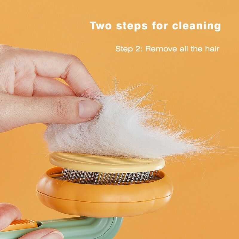 Grooming Brush - Dog Cat - (Pumpkin Slicker) - (Anti-Slip Handle) - (7.7 * 3.3 in) - (Long/Short Haired)