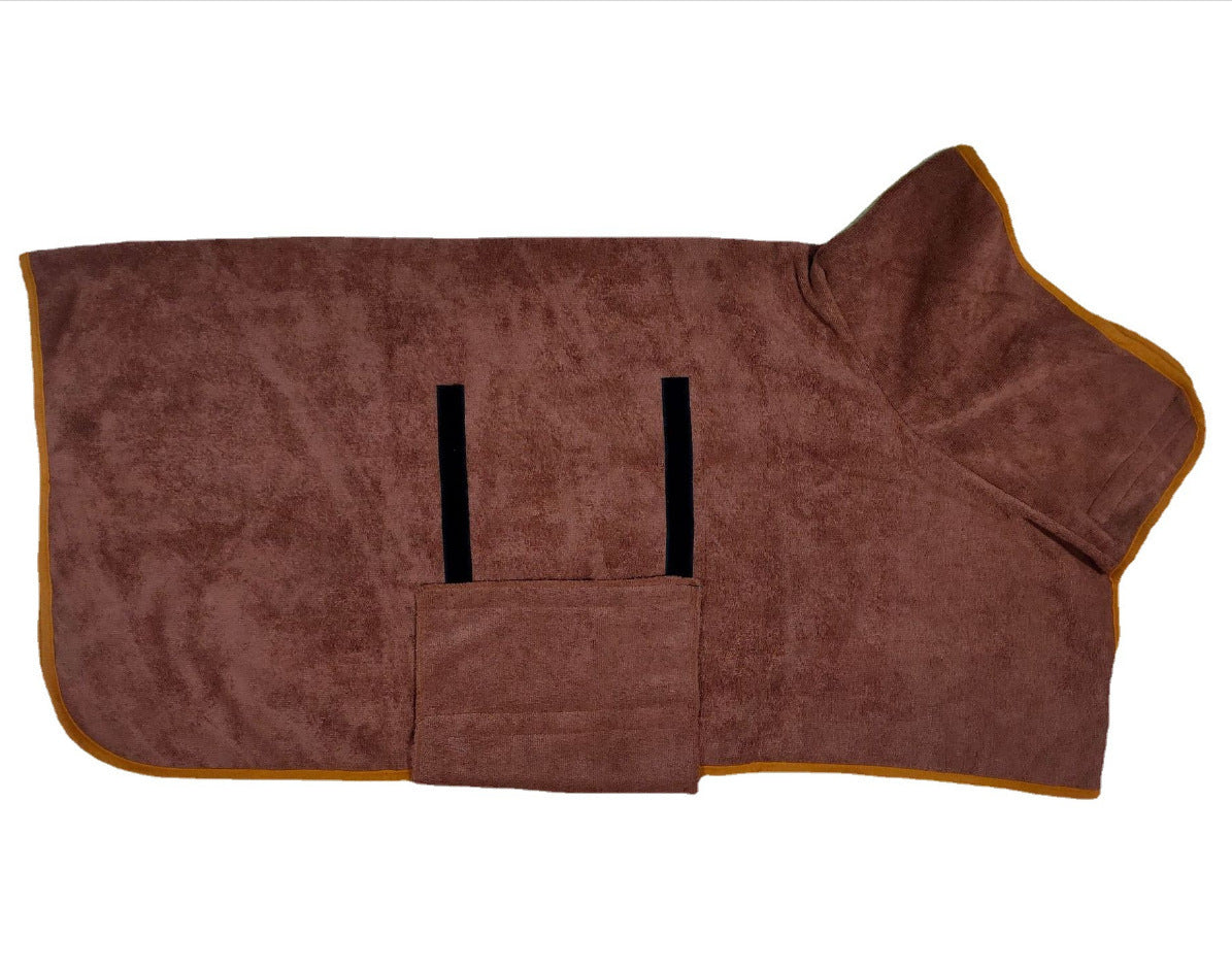 Grooming Towel Robe - Dog Cat - (Fast Absorbing) - (Adjustable) - (7 Color Options) - (XS-3XL)