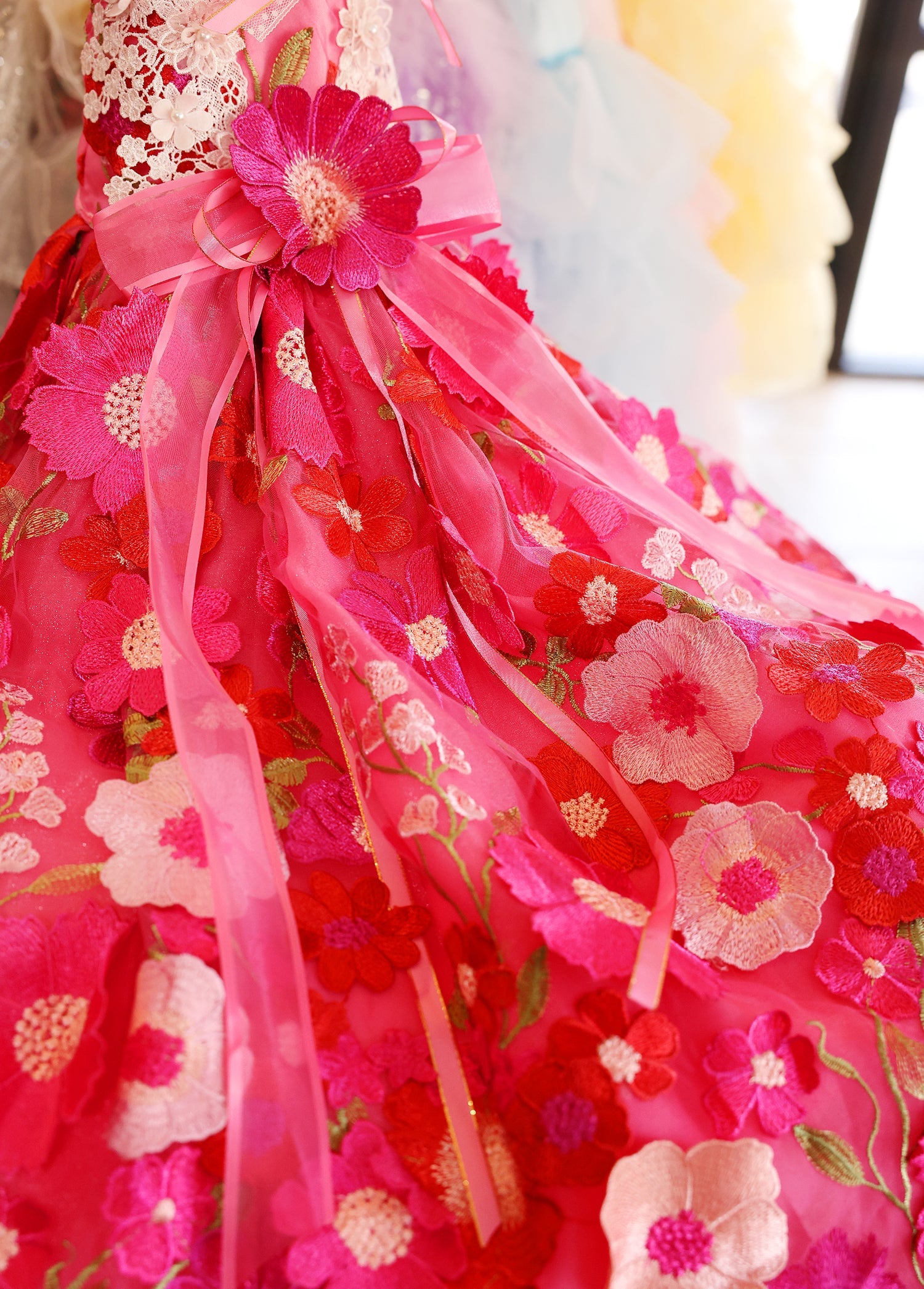 Rosy Bloom Princess Couture Dress - Princess Dog - (XS-XL) and Customizable  - (While Supplies Last)