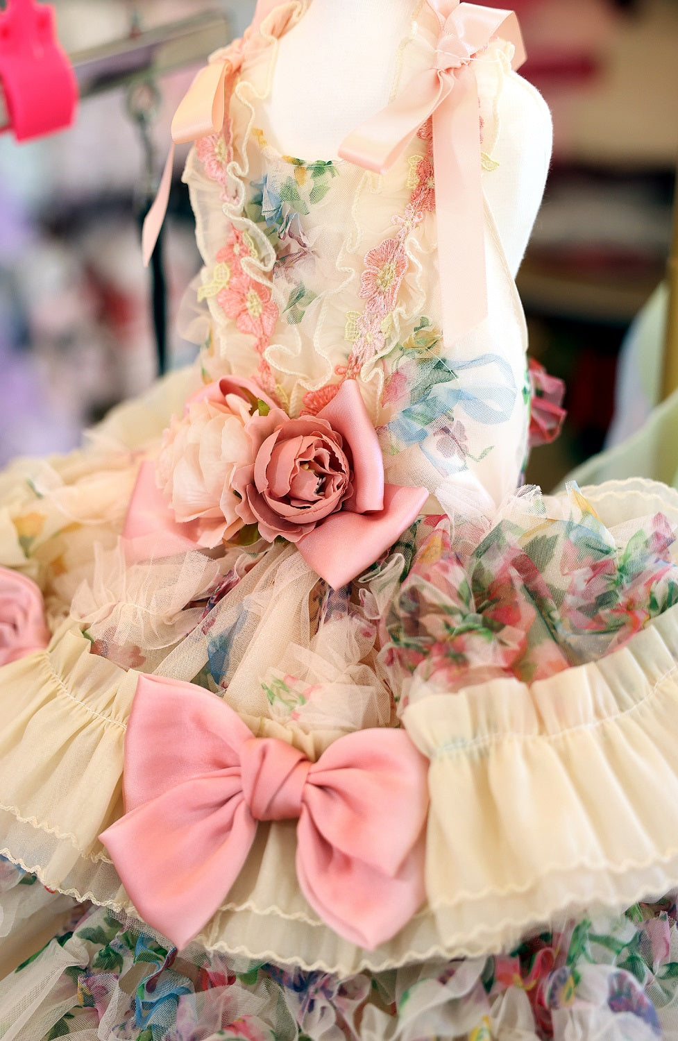 Garden Floral Couture Wedding Gown with Train - Princess Dog - (XS-XL) and Customizable  - (While Supplies Last)