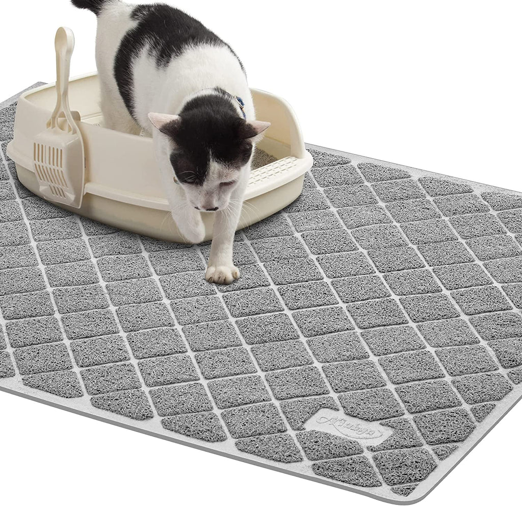 Premium Non-Slip Litter Mat - Cat -  (35" x 23") - (Grey - (While Supplies Last)