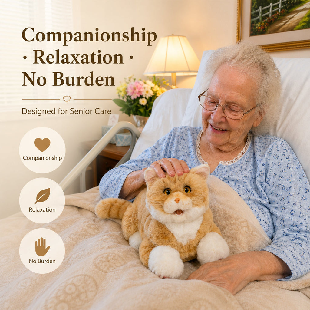 Interactive Lifelike Robot Companion Cat - All Ages (Great for Seniors)
