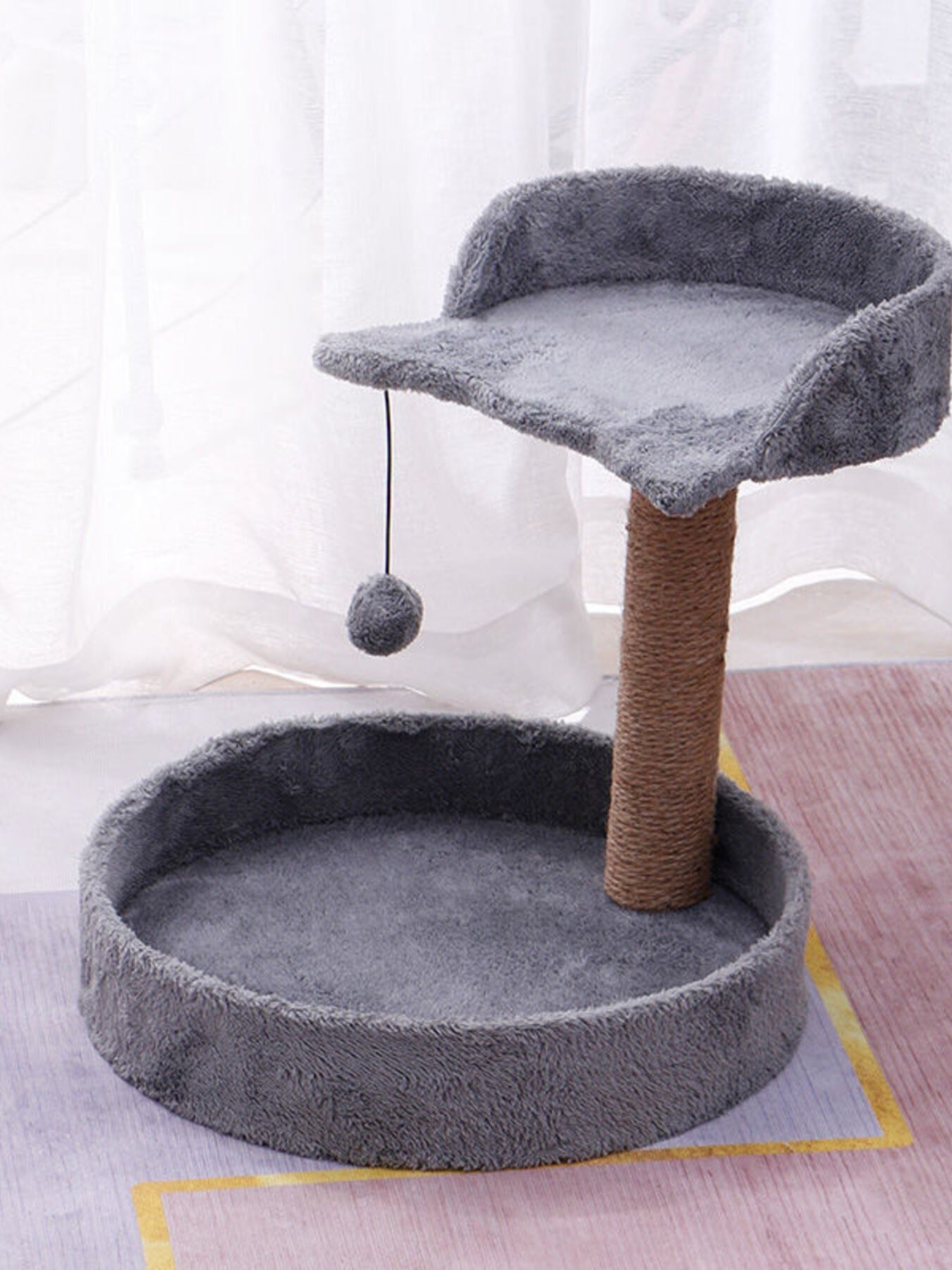 Scratching Post with Bed and Toy - Cat - (12 Color/Styles) - (One-Size) - (While Supplies Last)