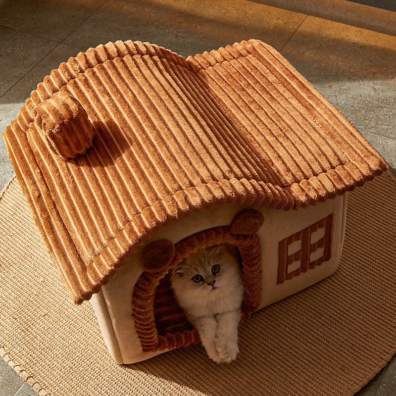 Winter Warm Villa, or Enclosed Cat Litter - Cat - (3 Color Options) - (S-L) - (While Supplies Last)