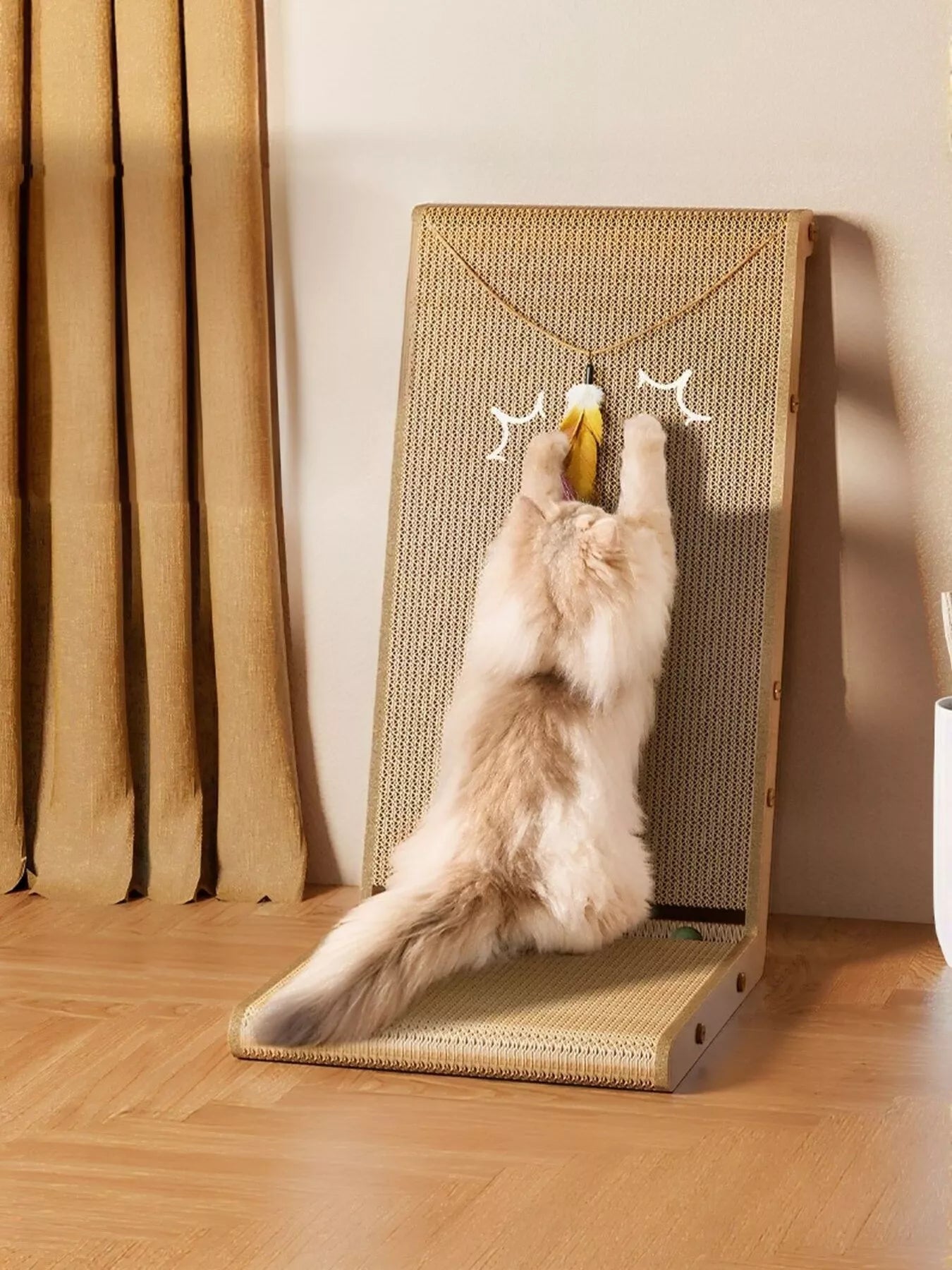 Interactive Cat Scratching Post with Dangling Toy