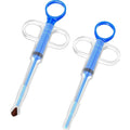2-Piece: Pet Tablet and Liquid Syringe Pusher - Dog Cat - (3 Color Options)