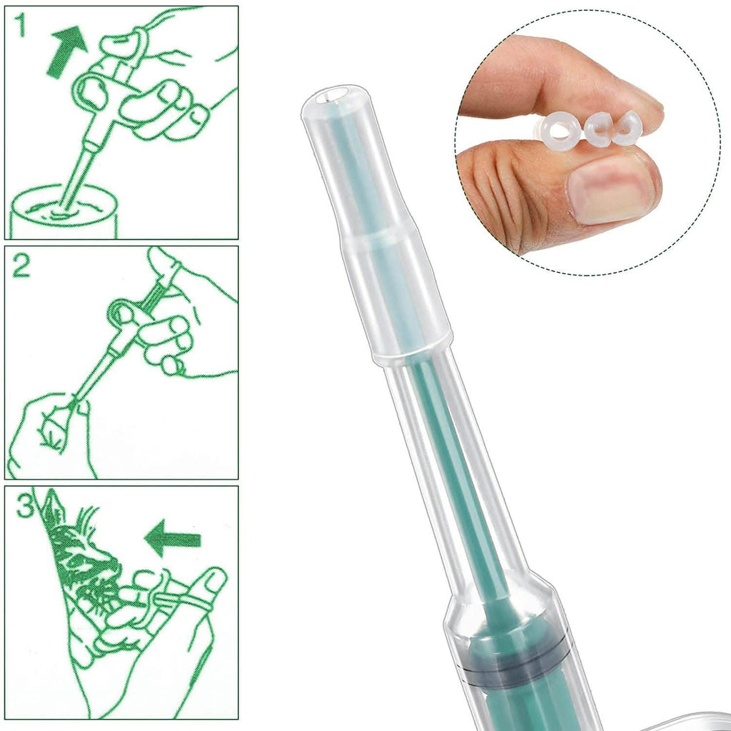 2-Piece: Pet Tablet and Liquid Syringe Pusher - Dog Cat - (3 Color Options)
