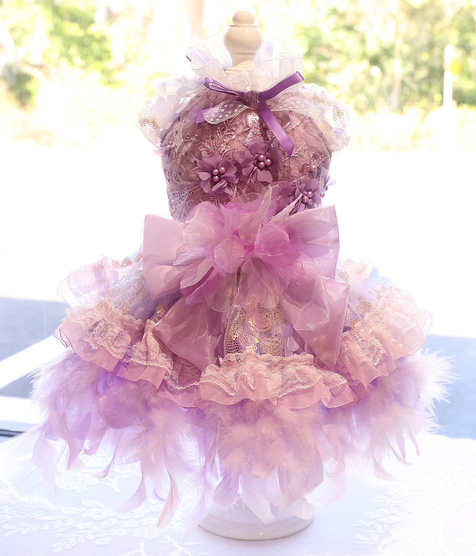 Feather Dream Princess Dress - Dog - (5 Color Options) (XS-XL) and Customizable - (While Supplies Last)