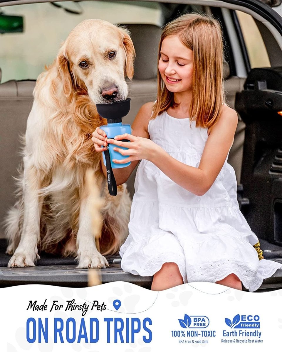 Pet Water Bottle - Dog - (Blue) - (18oz) - (While Supplies Last)