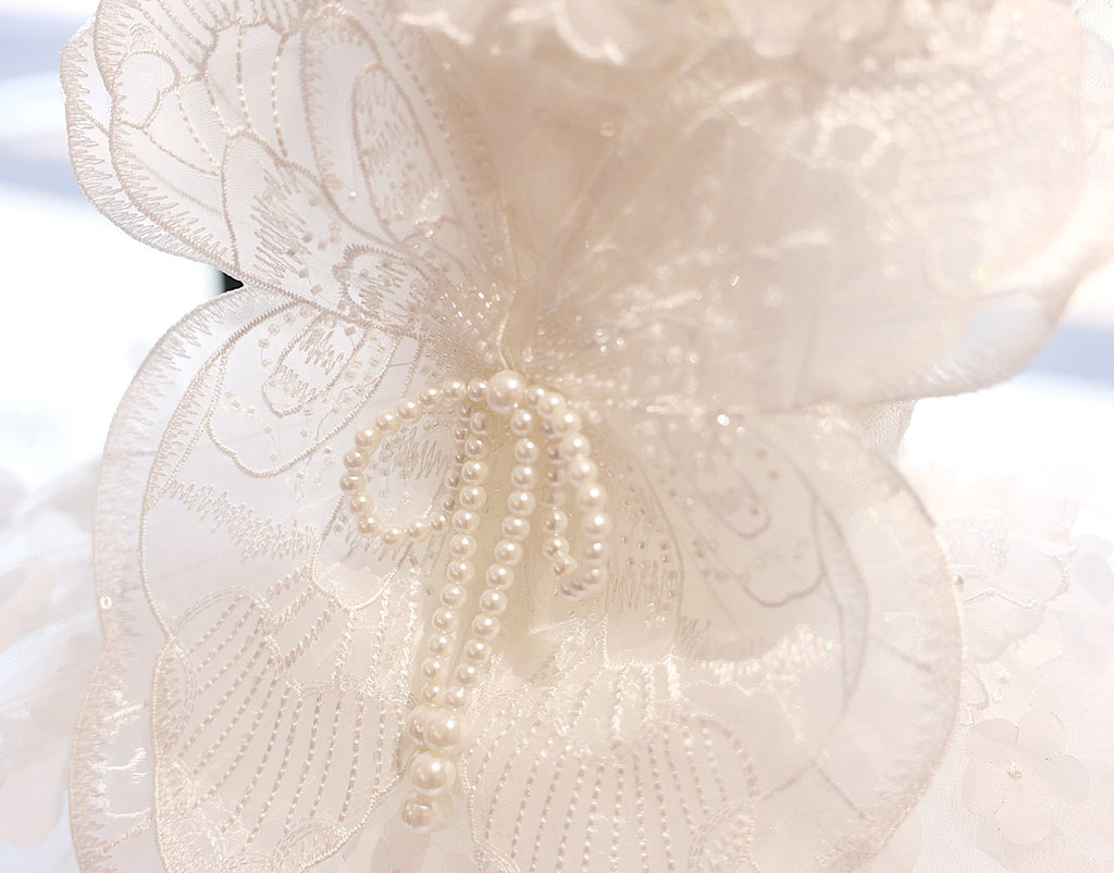 Luxury White Angel Pearly Butterfly Tutu Wedding Dress - Dog - (XS-XL) - (White) - (While Supplies Last)
