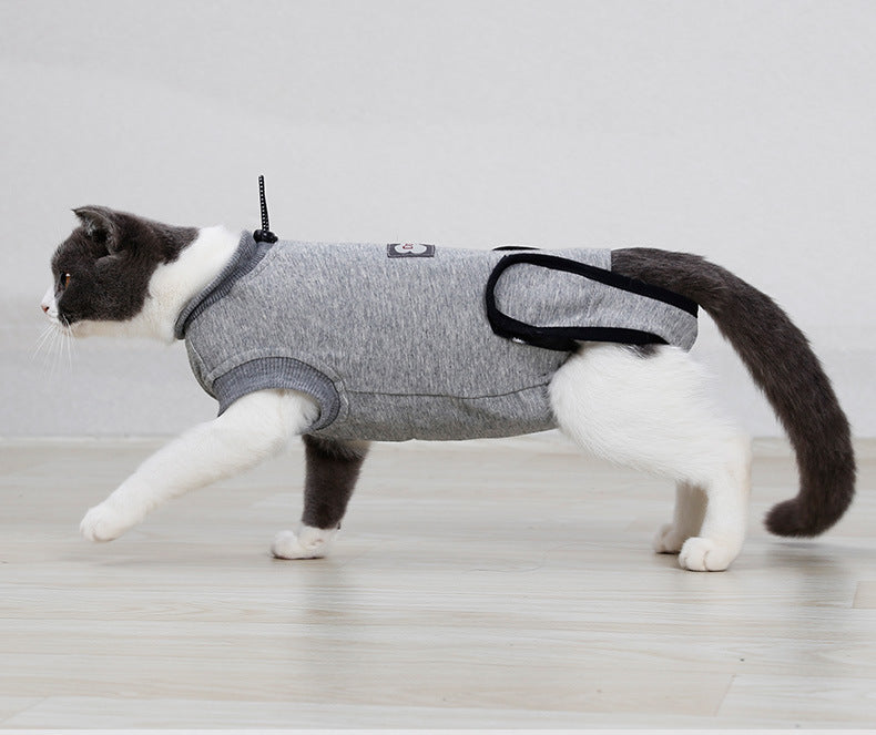 Post Surgery Anti-Licking Sterilization Vest - Cat - (XS-M)