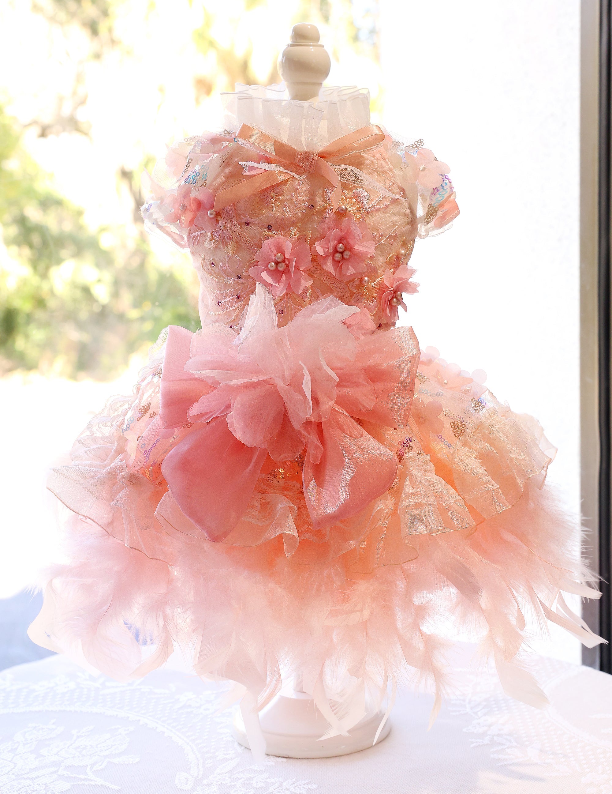 Feather Dream Princess Dress - Dog - (5 Color Options) (XS-XL) and Customizable - (While Supplies Last)