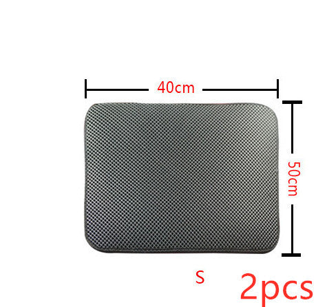 Litter Mat Keeps Paws Clean - Cat - (Black, Grey) - (XS-L) - (While Supplies Last)