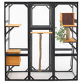 Outdoor Cat House, Diy Cat Enclosure Catio With Double Enter Doors