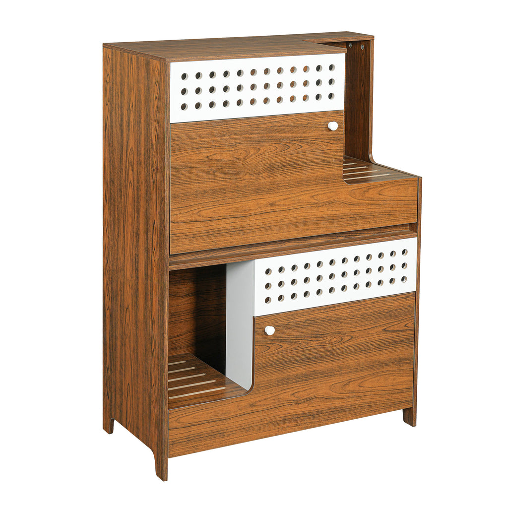 2 in 1 Furniture Cat House with Litter Box Enclosure - Cat - (44.89”L x 31.50”W x 15.76”H) - (While Supplies Last)