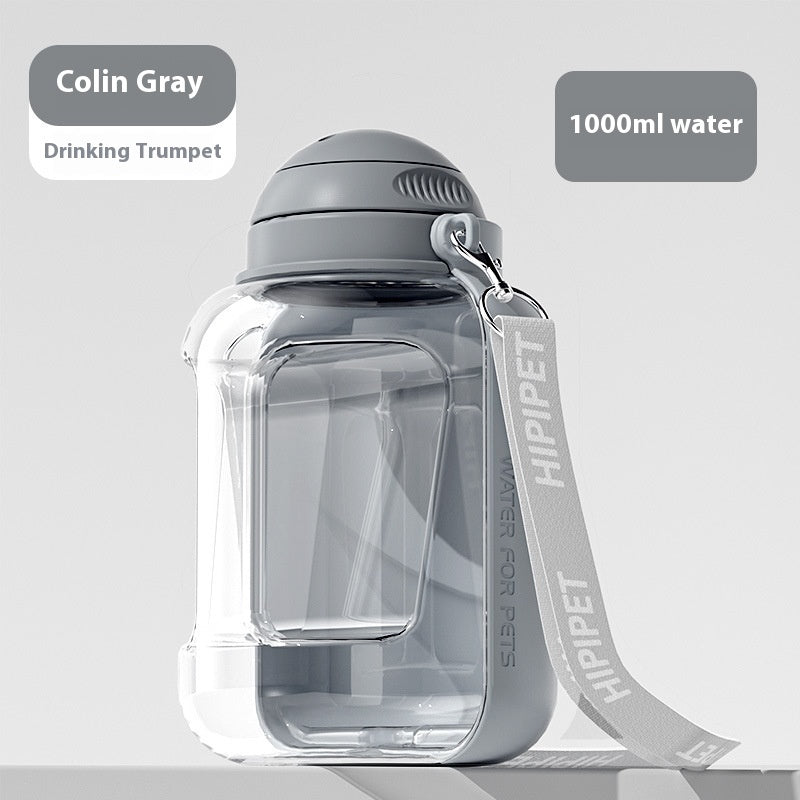 Large Capacity Travel Water Cup and Food Bowl - Dog - (3 Color Options) - (1000-1500 ML Water) (300 g Food)