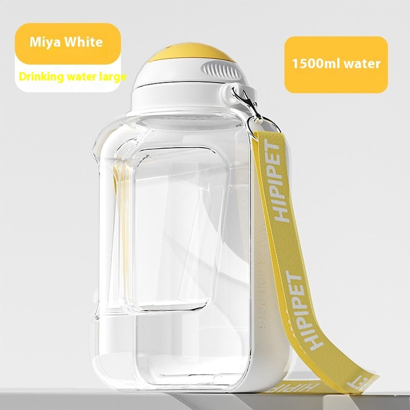 Large Capacity Travel Water Cup and Food Bowl - Dog - (3 Color Options) - (1000-1500 ML Water) (300 g Food)