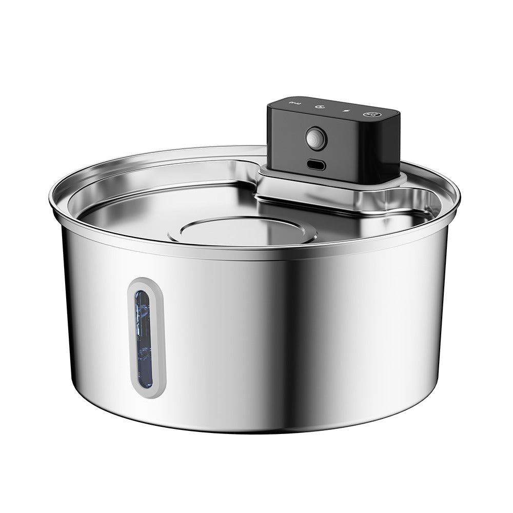 Automatic Intelligent Wireless Water Dispenser - Dog Cat - (Stainless Steel)