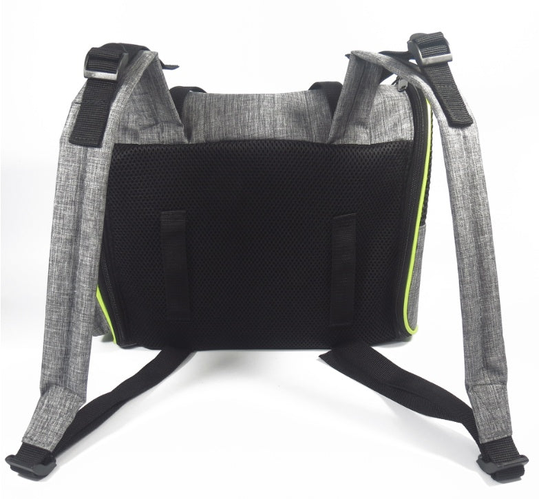 Multi-Functional Pet Travel Carrier Bag - Dog Cat - (Grey/Green,Grey/Brown)