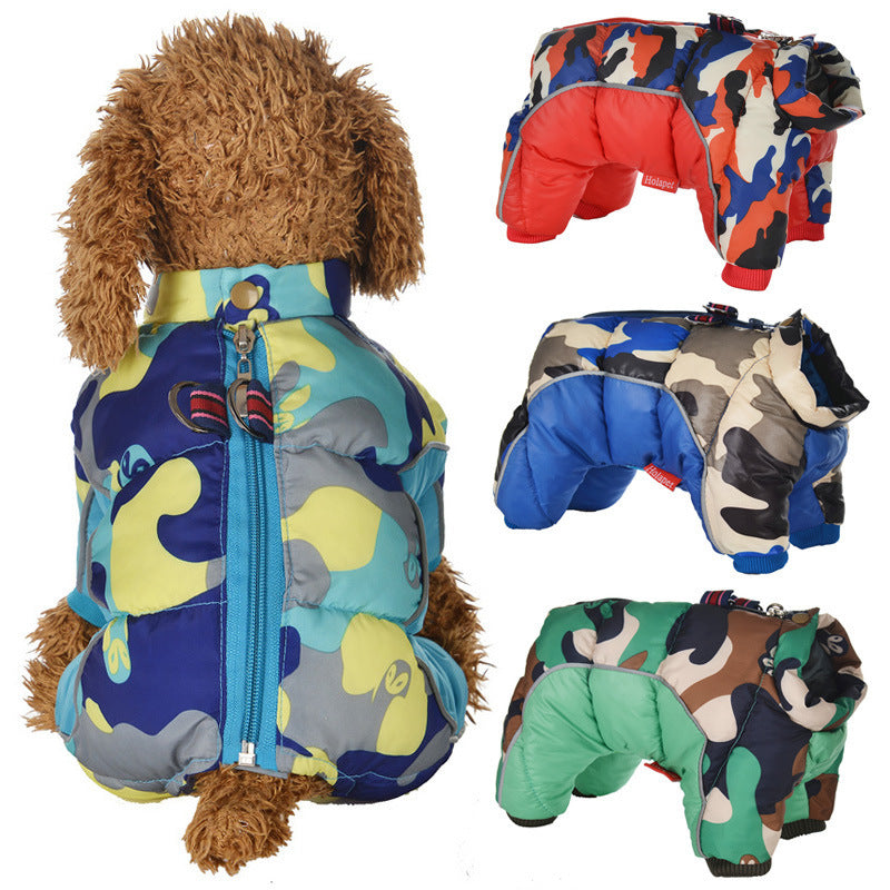 Warm and Casual Camouflage Jacket - Dog - (10 Color/Design Options) - (10-26)