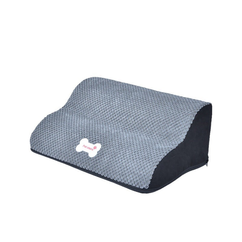 2-Step Foam and Velvet Stairs - Dog Cat - (Coffee, Grey) - (Anti-Slip) - (Also 3,4-Step Options)
