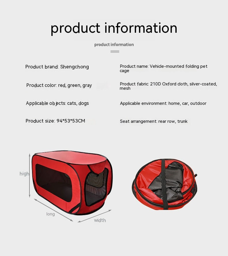 Portable Travel Pet Enclosure - Dog - (3 Color Options)