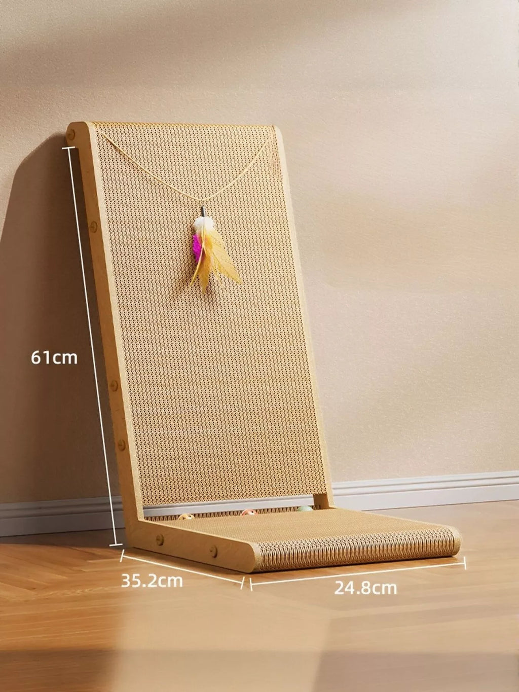 Interactive Cat Scratching Post with Dangling Toy