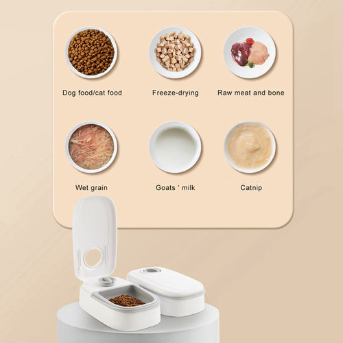Automatic 2-in-1 Gravity Food and Water Feeder - Dog Cat - (2 Size Options) - (Pink, Grey)