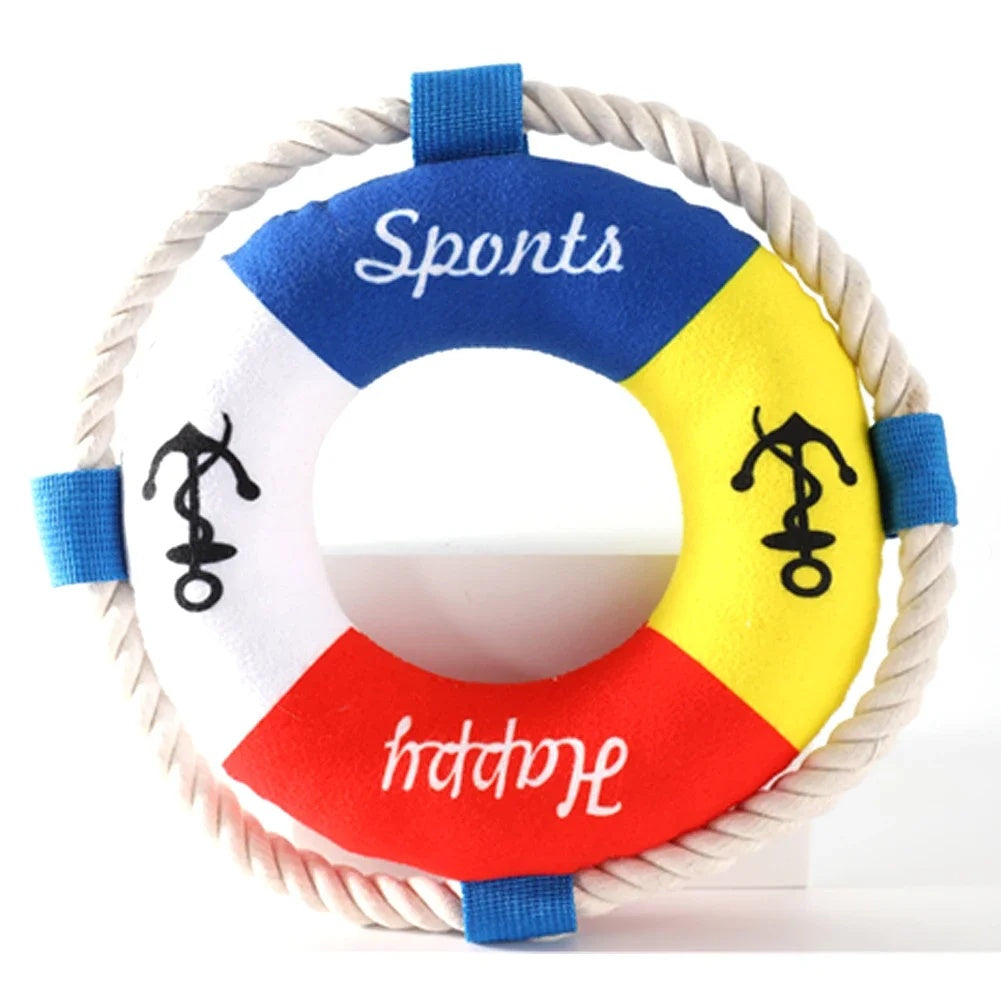 Float Training Pull Ring Toy - Dog  - (3 Color Options) - (Interactive Water Fun)