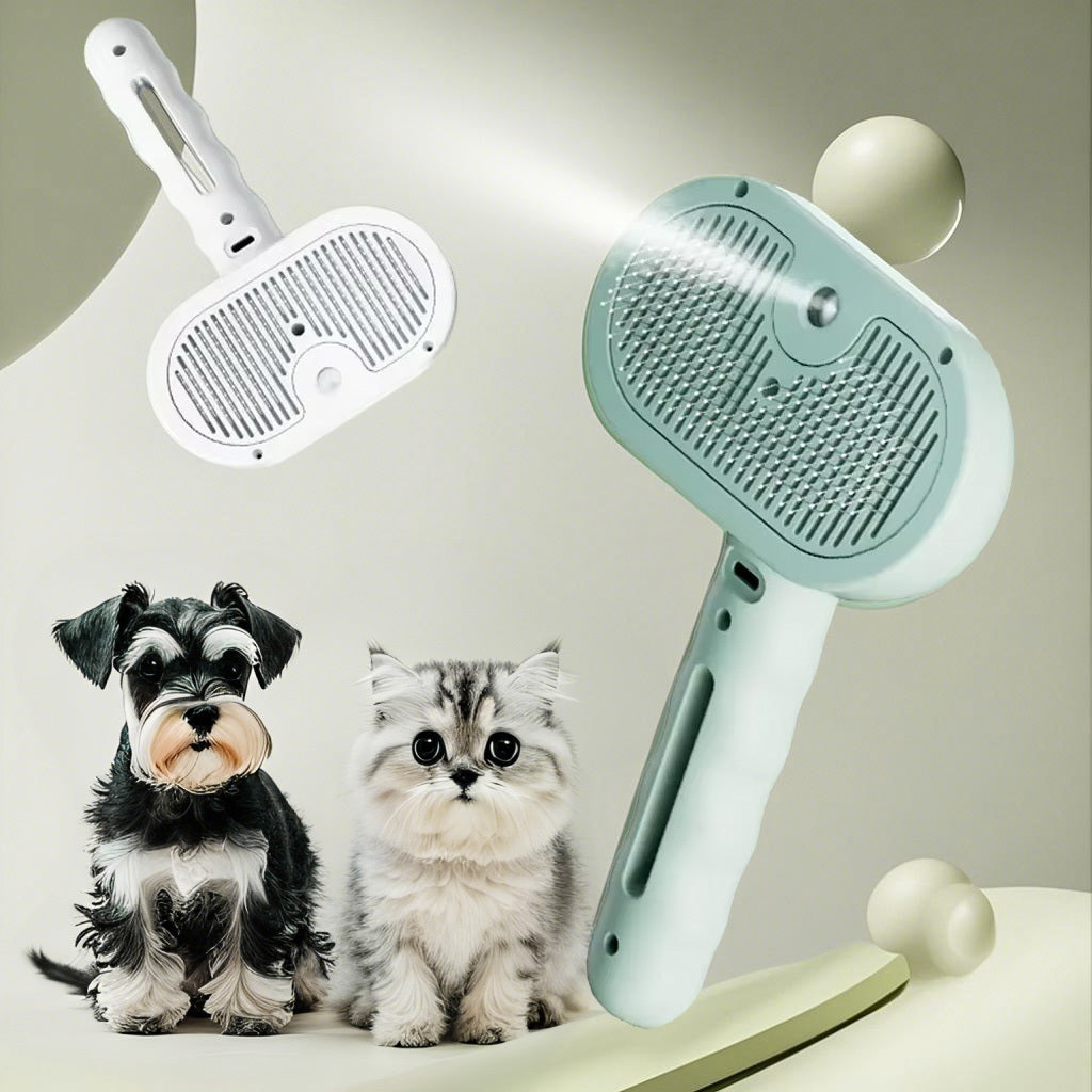 Spray Hair Remover Comb and Grooming Brush - Dog Cat - (3 Color Options)
