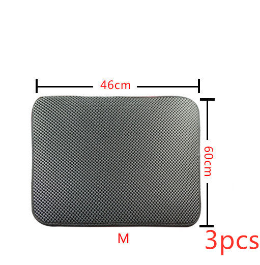 Litter Mat Keeps Paws Clean - Cat - (Black, Grey) - (XS-L) - (While Supplies Last)