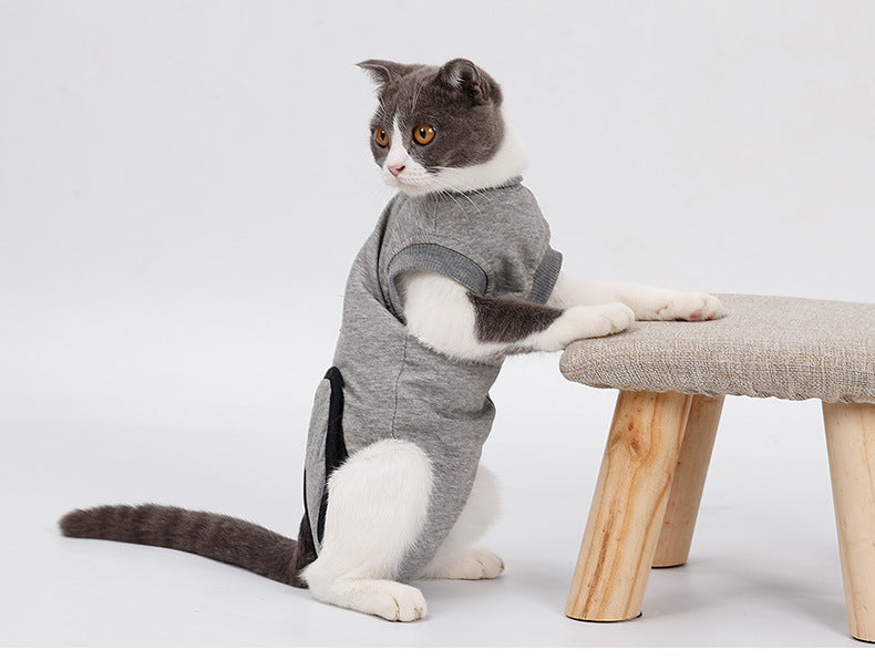 Post Surgery Anti-Licking Sterilization Vest - Cat - (XS-M)