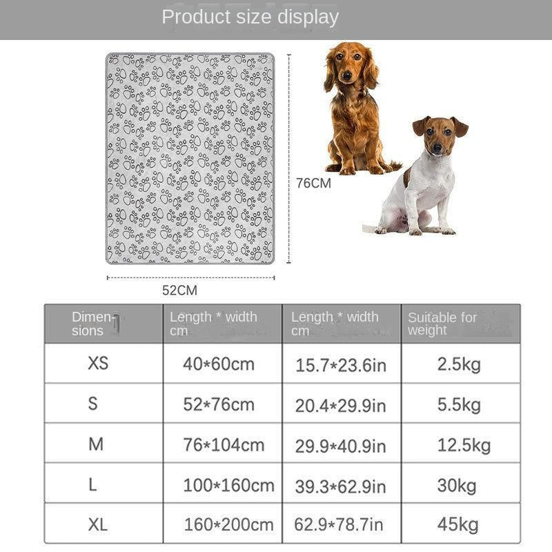Pet Blanket - Dog   - (Grey) - (Flower Footprints) - (XS-XL)