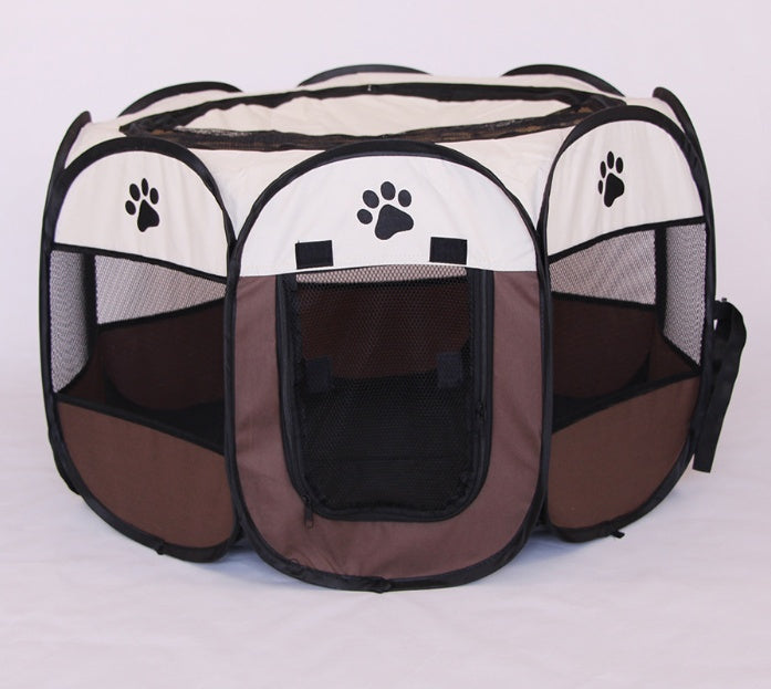 Folding Octagonal Pet Playpen Enclosure - Dog  -  (Exercise) - (10 Color Options) - (4-Sizes)