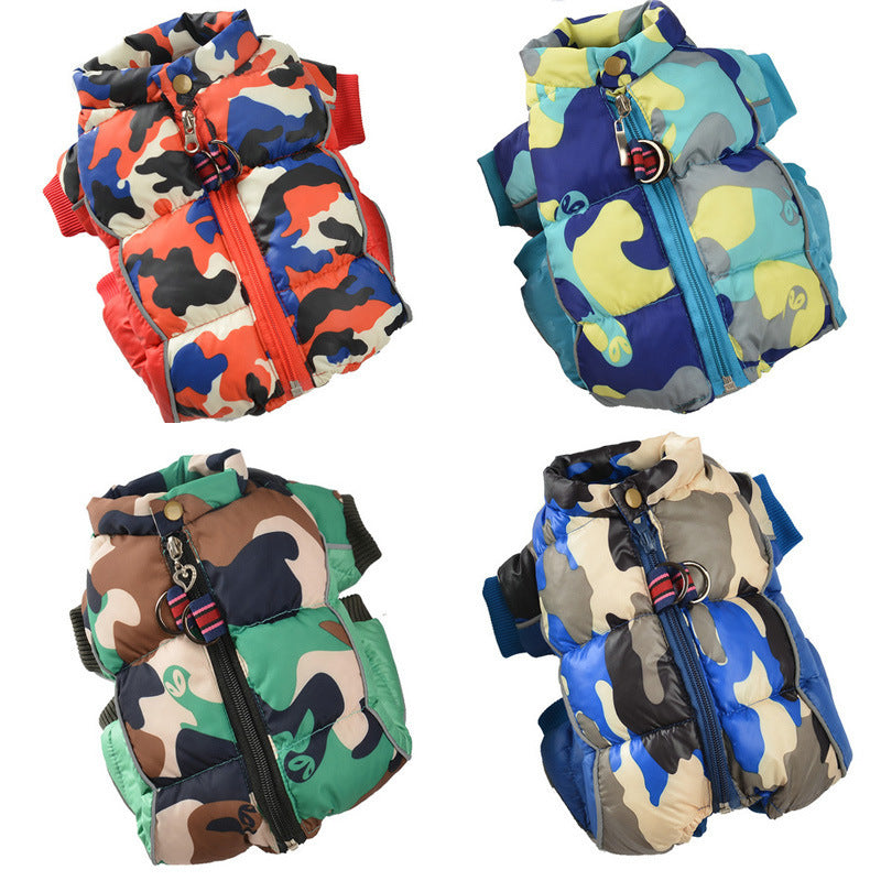 Warm and Casual Camouflage Jacket - Dog - (10 Color/Design Options) - (10-26)