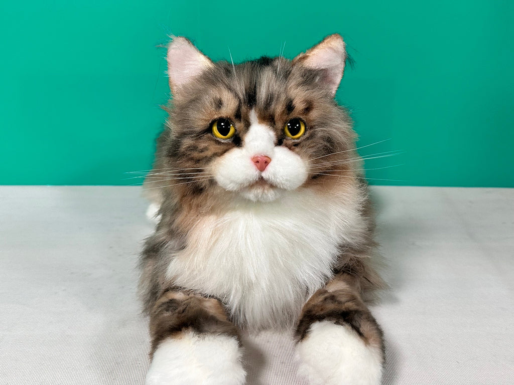 Realistic Plush Norwegian Forest Cat Companion - Child, Adult - (Weighted, Not Weighted)