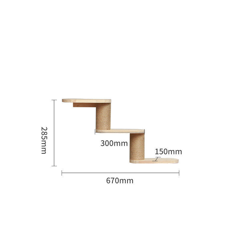 Cat Climbing Wall Ladder, Platforms, and Columns - (17 Options) - (Wood)