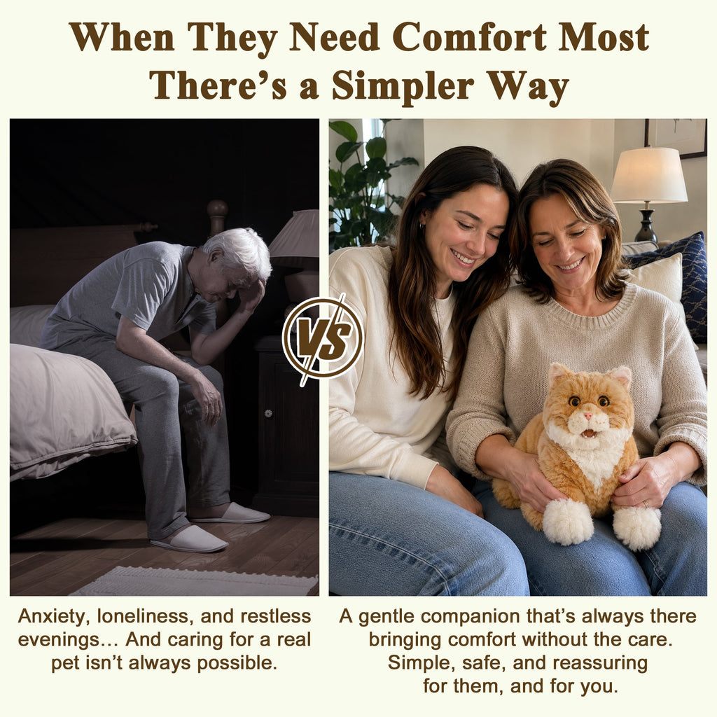 Interactive Lifelike Robot Companion Cat - All Ages (Great for Seniors)
