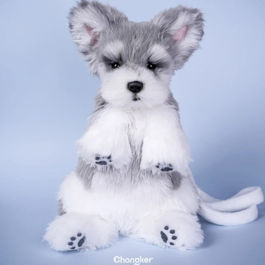 Schnauzer Plush Dog or Use as a Backpack – Fashion Statement Piece