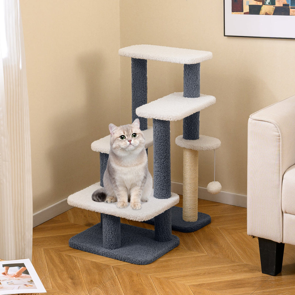 2-in-1 Cat Stairs and Cat Tree Tower ...