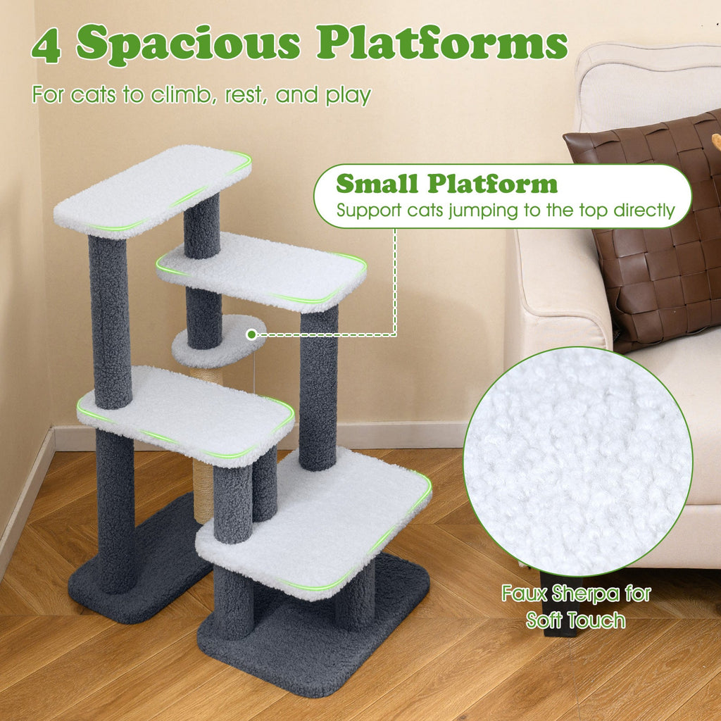 2-in-1 Cat Stairs and Cat Tree Tower ...