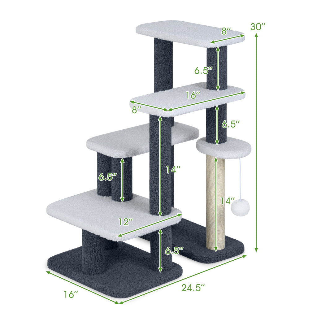2-in-1 Cat Stairs and Cat Tree Tower ...