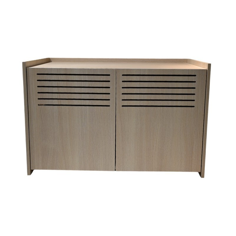 Cozy Condo with Scratching Pad, or Litter Box Furniture Enclosure - Cat - (Beige Brown) - (Particle Board)