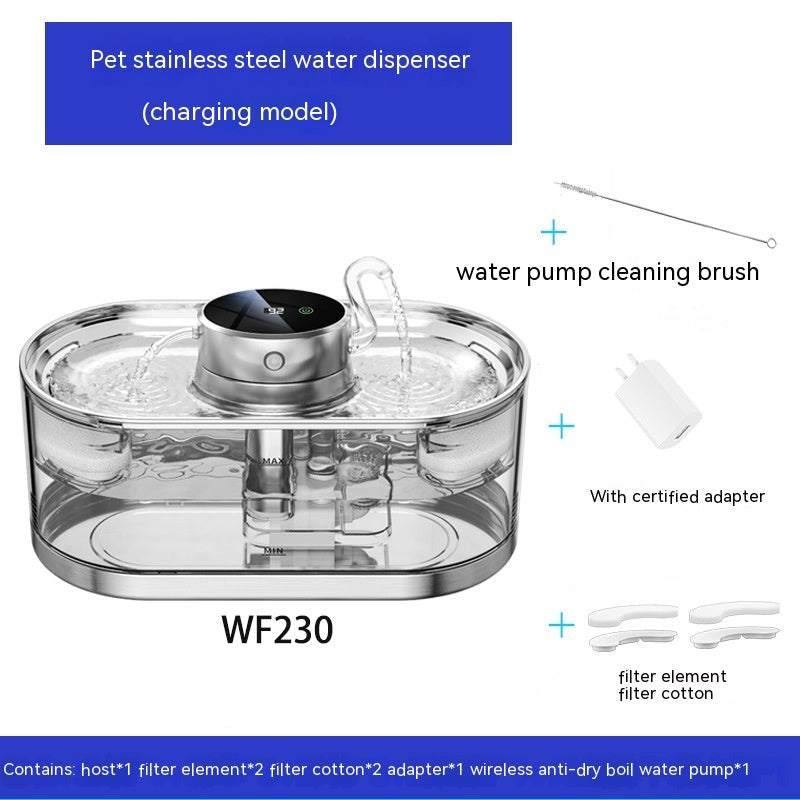 Pet Wireless Loop Rechargeable Smart Water Dispenser