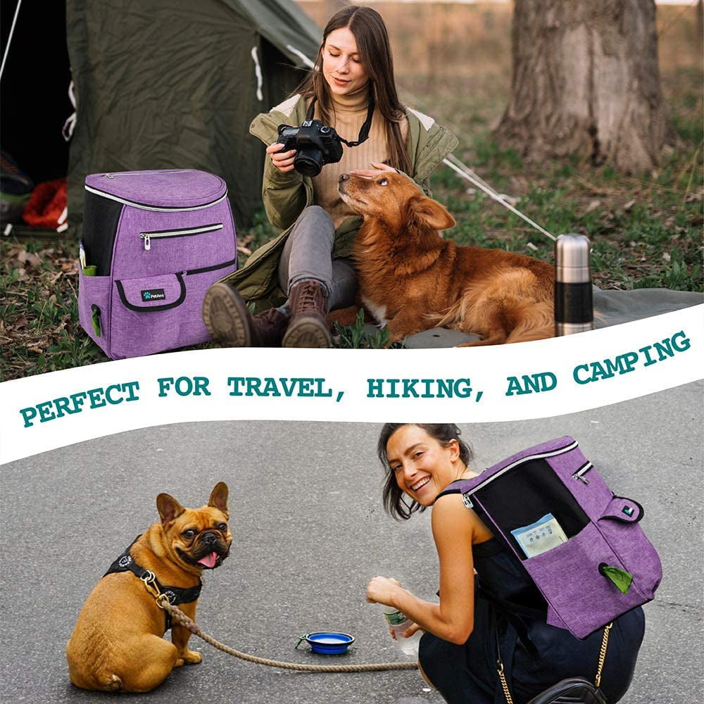 Travel Pet Carrier Backpack - Dog - (Food Supplies) - (Purple) - (One-Size) - (While Supplies Last)