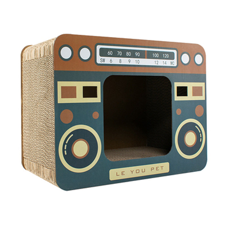Household Fashion Condo with a Scratching Board, Enclosed Litter Box - Cat - (3 Styles)