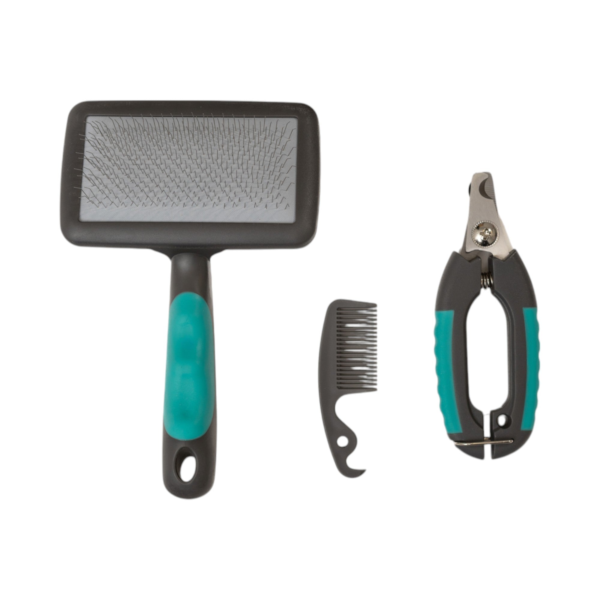 Grooming Kit - Dog Cat - (3-Pc) - (Nail Trimming) - (Comb, Brush)