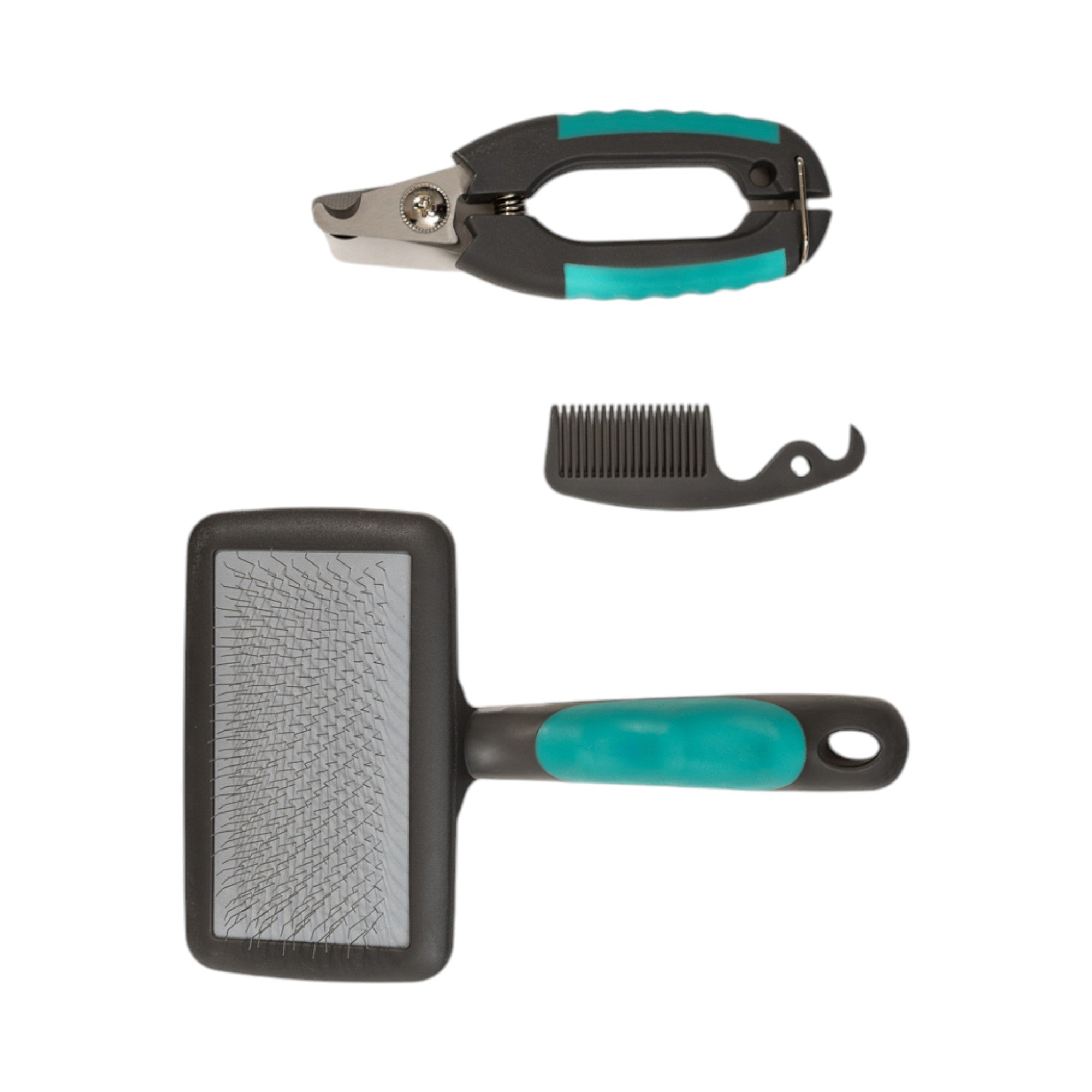 Grooming Kit - Dog Cat - (3-Pc) - (Nail Trimming) - (Comb, Brush)