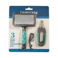 Grooming Kit - Dog Cat - (3-Pc) - (Nail Trimming) - (Comb, Brush)