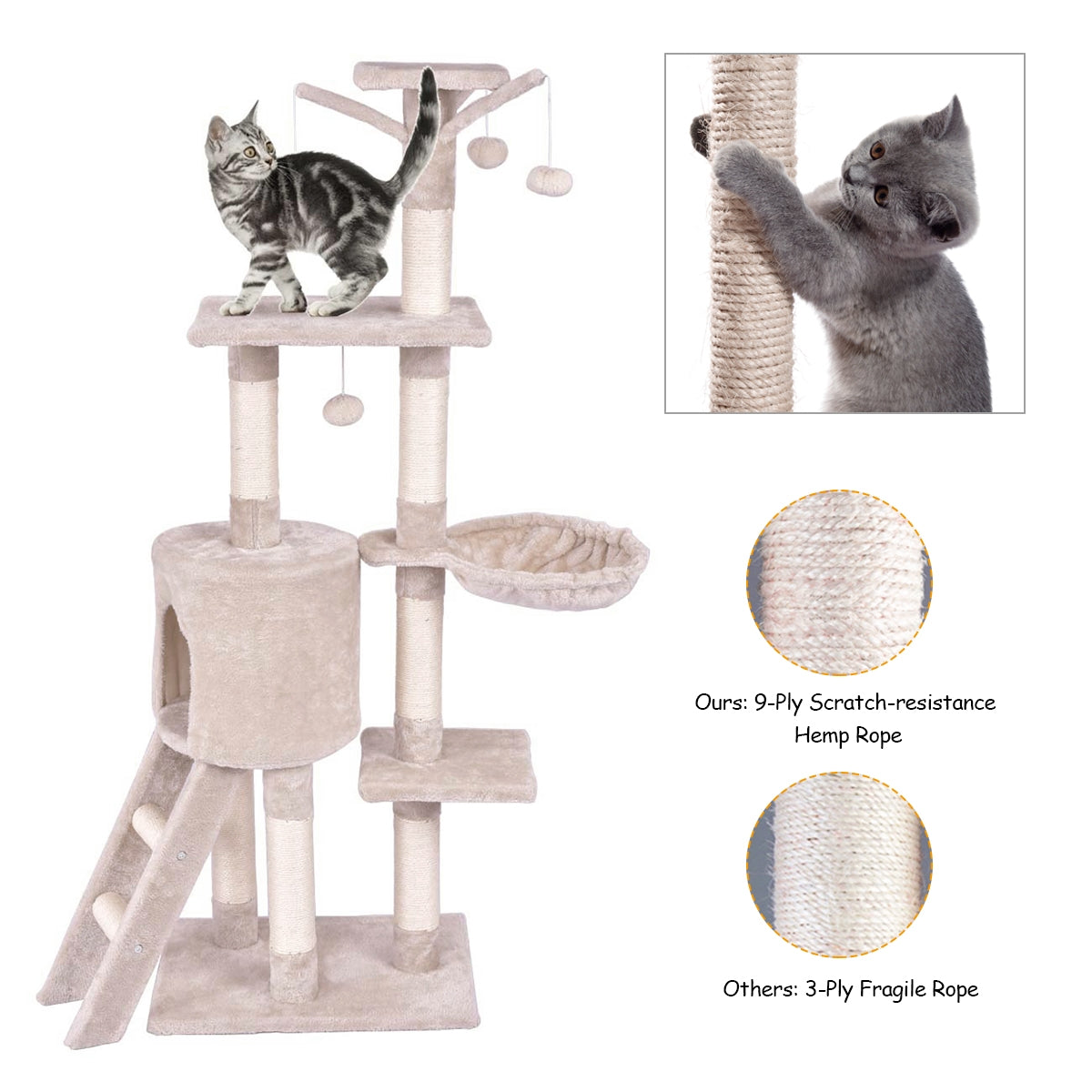 Condo Scratching Posts Ladder Cat Play Tree